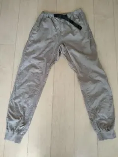 GRAMICCI ベージュ リネン S リブ パンツ