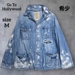 ​ゴートゥーハリウッド デニム カバーオール ジャケット ペンキ ダメージ加工