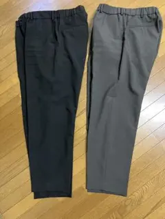 ユニクロ　ワイドフィットテーパードパンツ　2枚セット メンズ　Lサイズ