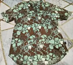 お値下げ CUSTOM CULTURE 半袖シャツ 花柄 ブラウン 44のサムネイル
