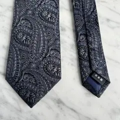 【新品】ブルーグレー系ペイズリー総柄