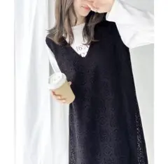 クラシカルエルフ 2way パネルレース ジャンスカ ロング ワンピース