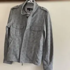 ジャケット　レディース　M グレイ　チェック　ミリタリー