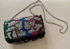 【新品未使用】　ZARA ザラ　ビーズ　クラッチバッグ　パーティーバッグ　個性的