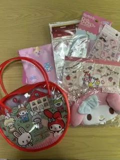 サンリオ　マイメロディ　ビニール袋カバン.ポーチ他7点まとめ売り