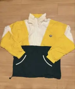 adidas ハーフジップ　ナイロンジャケット L