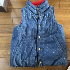 Rodeo Crowns ドット柄ダウンベスト