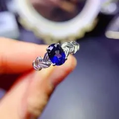 ダイヤモンド in ブルーサファイア リング　【メルカリ限定商品】 12号小売21,800円/残り1点】ラウンドブルーサファイアCZリング