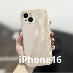 iPhone16 スマホケース　上品　シリコンカバー　ゴールド　ラメ　キラキラ