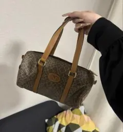 NINA RICHニナリッチ　ボストンバッグ　ジラフ柄　ブラウンボストンバッグ