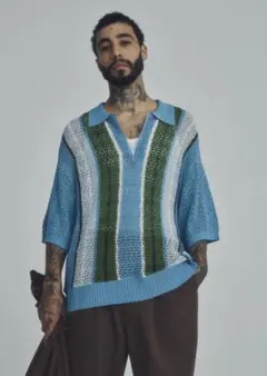 FLAGSTUFF／STRIPE S/S H/Z SUMMER SWEATERのサムネイル