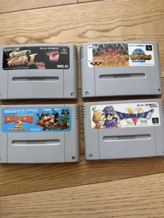 スーパーファミコン ゲーム4本セット　ドラクエ、ストⅡなど