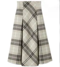 SNIDEL ロービングチェックロングスカート