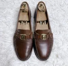 Salvatore Ferragamo レザーローファー ブラウン