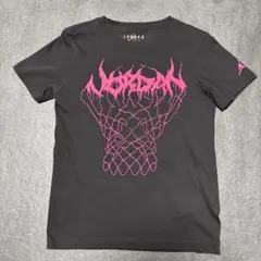 JORDAN Tシャツ ブラック ピンク 132-147cm