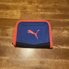 【PUMA】キッズ 二つ折り財布 ブルー×オレンジ 男の子 小学生