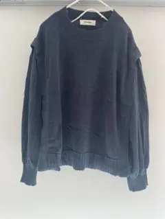 tumuguランダムリブニットプルオーバー