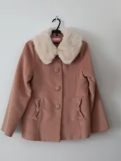 メゾピアノ ファー付きコート　L（160）