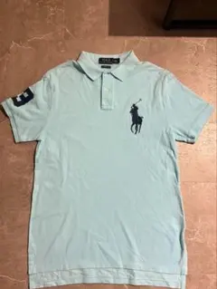 好配色！【POLO】ラルフローレン ポロシャツ 半袖 ターコイズブルー XS 