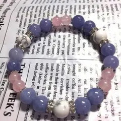 ★癒しのエネルギー★天然石 アクアマリン&ローズクオーツ&ホワイトターコイズ