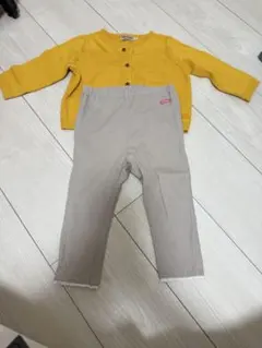 ミキハウス　ベビーニットカーディガン&ズボン 上下セット80cm