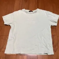 lovetoxic刺繍入り淡い緑色Tシャツ