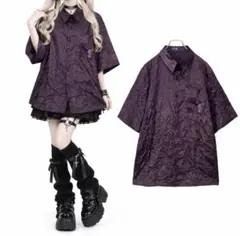 HEAVY WRINKLE HALF SLEEVE SHIRT【PURPLE】