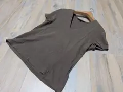 伊製 GUCCI グッチ Vネック 半袖Tシャツ 無地 レディースSのサムネイル
