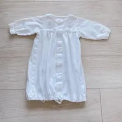 ファミリア　50-60 長袖 ツーウェイ・ドレスオール 白