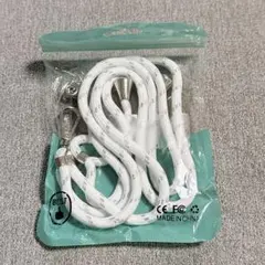 スマホストラップ ネックストラップ 携帯ストラップ 首掛け 肩掛け 白 シルバー