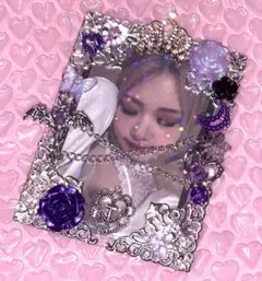 トレカケース レジンデコ パープル 紫