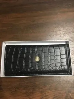 菊御紋　クロコダイル風牛革　黒　長財布 菊御紋 クロコダイル風牛革 長財布 黒 - メルカリ