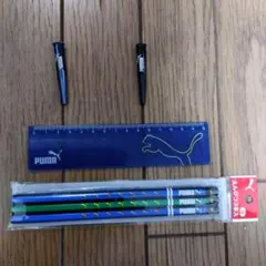 （新品＋中古品）PUMA　文房具４点セット