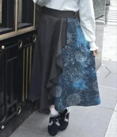 【定価以下】axes femme アステリズムフリルスカート 黒のサムネイル