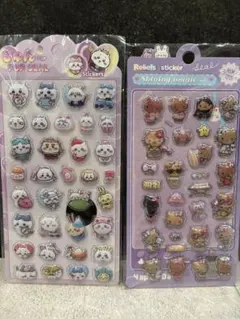 新品　ちぃかわ　日焼けキティ　空気シール　立体