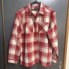 Dickies チェック柄長袖シャツ 赤/白