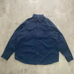 ぴ*園様 00’s コロンビア USA古着 長袖シャツ ダブルポケット ネイビー