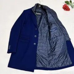 未使用✨　ヘルノ　チェスターコート　ダウン　2way ネイビー　48