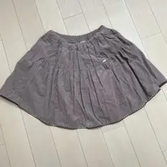 petit mainドット柄 スモークピンク スカート ショートパンツ付き140