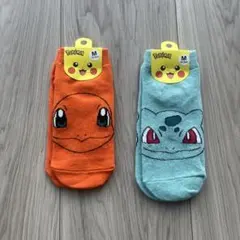 ☆新品☆ポケモン　ソックス　Mサイズ（16-18cm）ヒトカゲ/フシギダネ