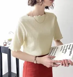 新品未使用タグ付　クラシカルエルフ　5分袖 シャーリング カットソー