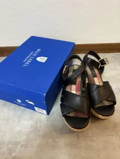 クレストブリッジ　ウェッジソールサンダル クロスサンダル ブラック 23