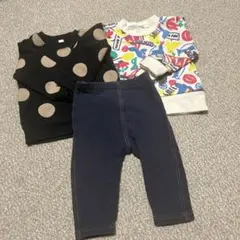 ユニクロ　ベビー服セット（スウェットシャツ2点＋レギンス）