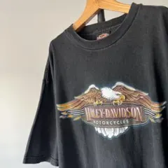 90s USA製　ハーレーダビッドソン　Lancaster　Tシャツ　デカロゴ