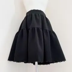 【美品】LODISPOTTO ロディスポット ティアードレーススカート 黒