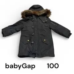値下げ中⭐︎babyGap モッズコート100黒ファー付き防寒アウター 男女兼用