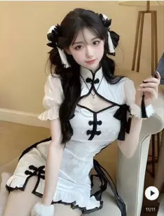 即日発送！チャイナ服 白