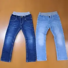 デニムパンツ　ジーパン　120cm　ライトブルー　ブルー