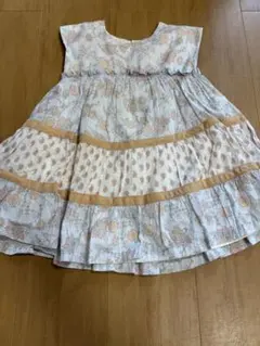 プティマイン 花柄ワンピース　90