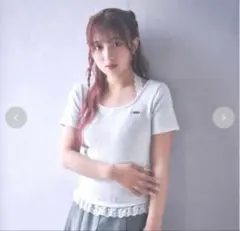 新品 完売 辻ちゃん のあちゃん コラボ VEHEMENT レース Tシャツ L